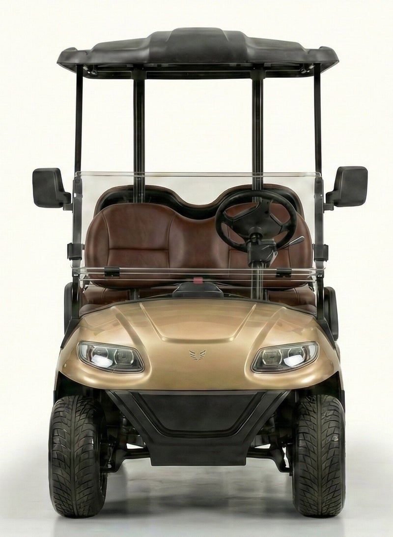 EPIC 2+2 Non-Lifted Electric Golf Cart with Lithium Battery 150Ah & Standard Tires | 4-Seater LSEV (Golden) - Image 2